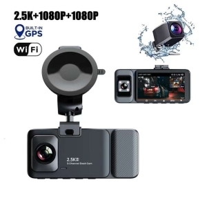 K02 Dash Cam 3 Channel – Kamera 2.5K me GPS & WiFi për Siguri Maksimale