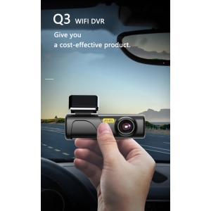 Dash Cam Q3 – Kamera Makine Full HD me WiFi, Night Vision & G-Sensor