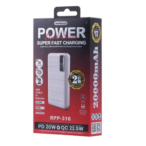 PowerBank Remax 20.000mAh Super Fast Charging RPP-316